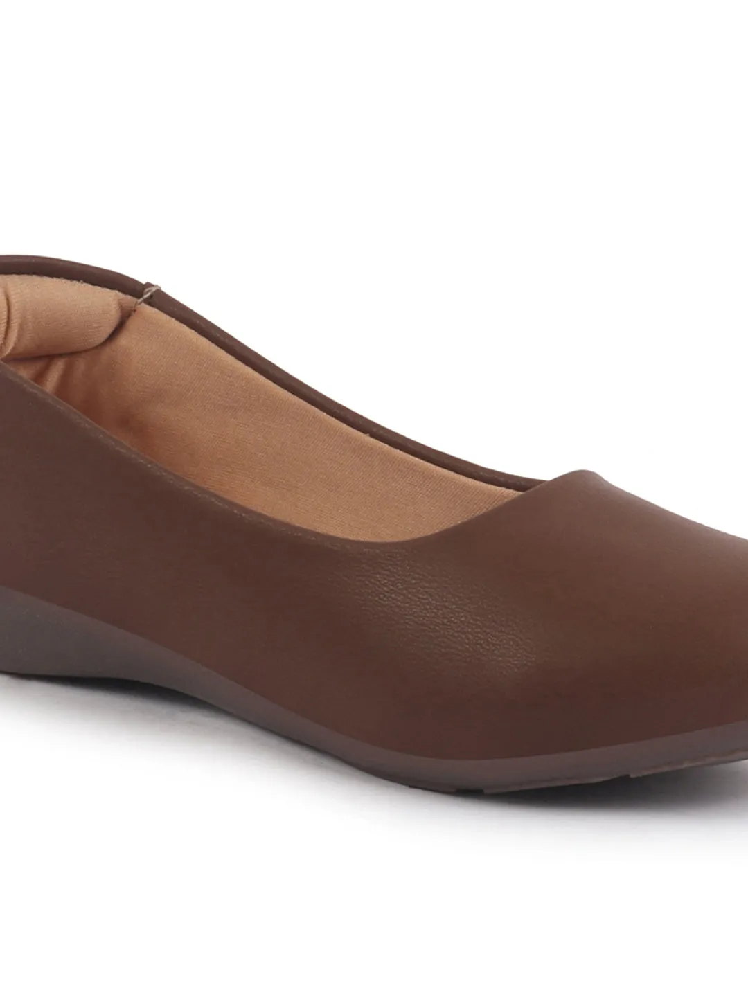 Women Platform Heel Ballet Comfortable Everyday Casual Shoes Soft Vegan Leather Ballerinas Formal Slip On Shoes