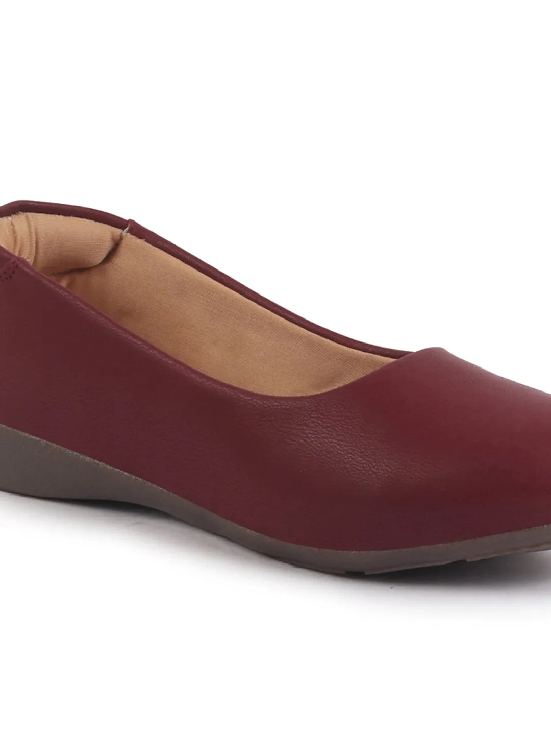 Women Platform Heel Ballet Comfortable Everyday Casual Shoes Soft Vegan Leather Ballerinas Formal Slip On Shoes