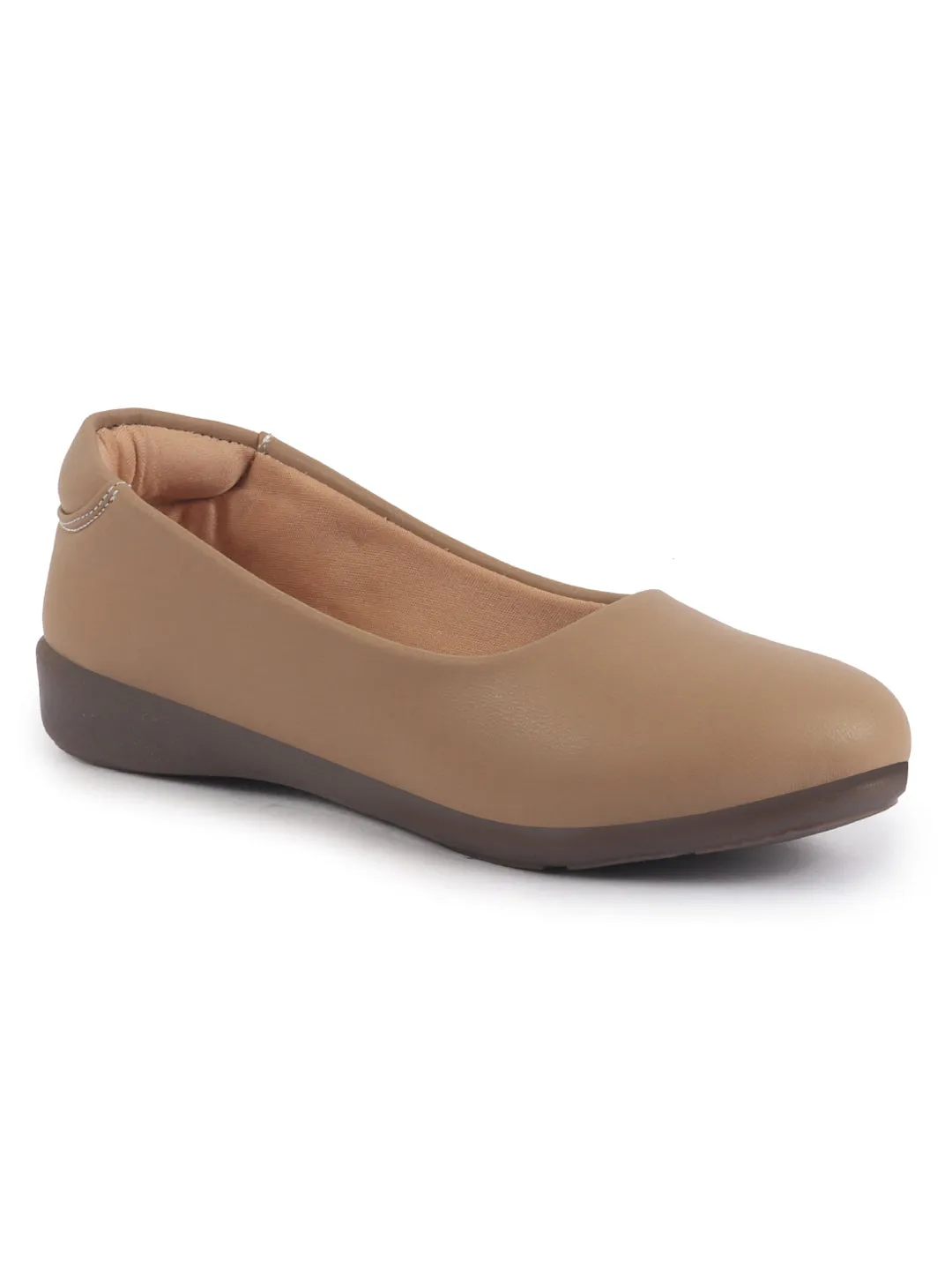 Women Platform Heel Ballet Comfortable Everyday Casual Shoes Soft Vegan Leather Ballerinas Formal Slip On Shoes